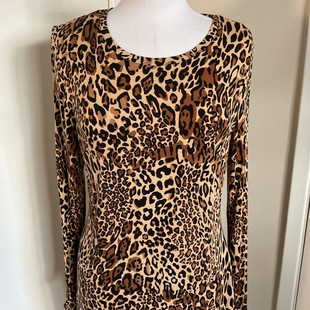 Bar III Women's Cheetah-Print Long-Sleeve Bodycon Dress - Picture 4 of 7